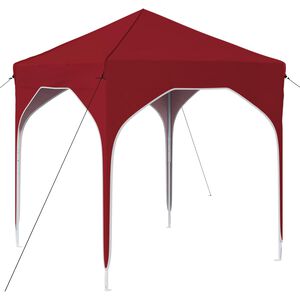 vidaXL Namiot imprezowy rozkładany 194 x 194 x 245 cm bordowy