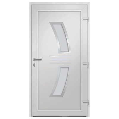 vidaXL Drzwi frontowe, białe, 108 x 208 cm
