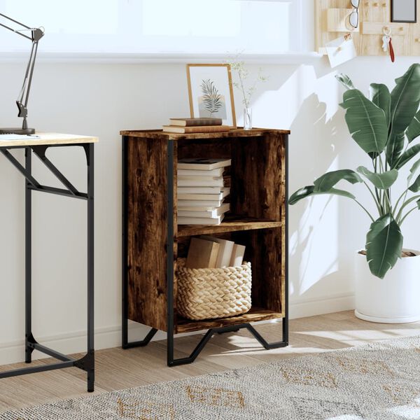 vidaXL Regał, przydymiony dąb, 50x31x74,5 cm, materiał drewnopochodny