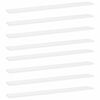 vidaXL P&oacute;łki na książki, 8 szt., białe, 80x10x1,5 cm, płyta wi&oacute;rowa