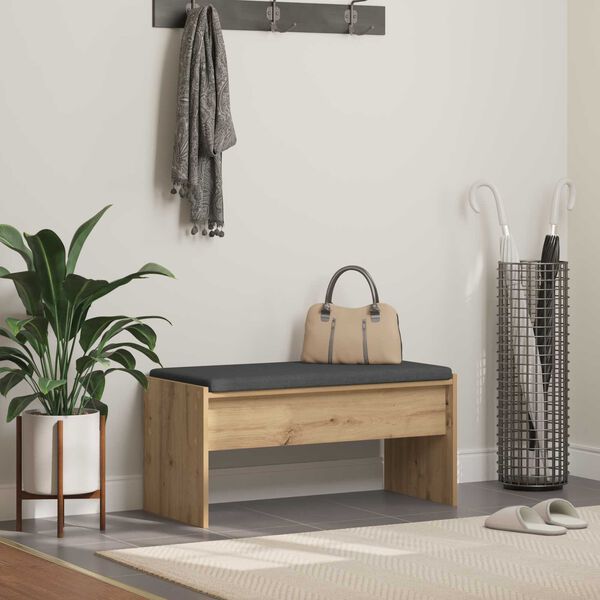 vidaXL Ławka w przedpokoju Dąb rzemieślniczy 83 x 38 x 40 cm