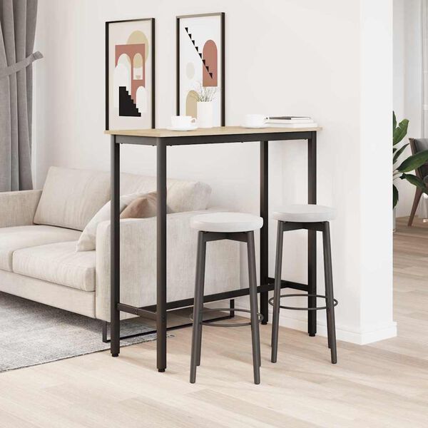 vidaXL st&oacute;ł Dąb Sonoma 100 x 40 x 100,5 cm Drewno inżynieryjne i stal