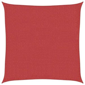 vidaXL Żagiel przeciwsłoneczny, 160 g/m&sup2;, czerwony, 2x2 m, HDPE