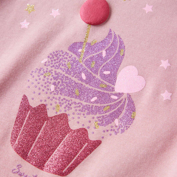 Koszulka dziecięca z długimi rękawami, jasny róż, 92