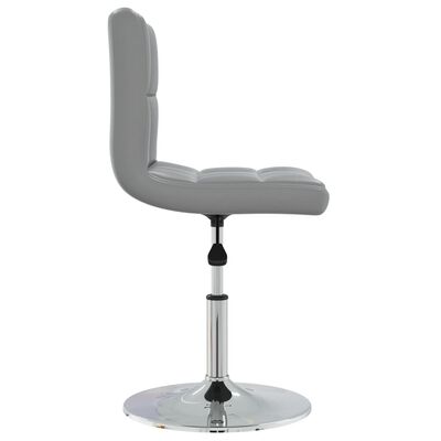 vidaXL Krzesło stołowe, szare, obite sztuczną skórą