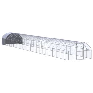 vidaXL Klatka zewnętrzna dla kurcząt, 3x24x2 m, stal galwanizowana