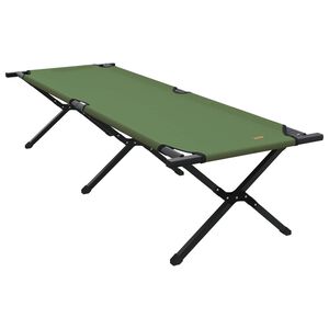 vidaXL Składane Ł&oacute;żko Kempingowe Zielony 193 x 69 x 45 cm