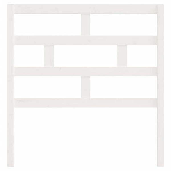 vidaXL Wezgłowie łóżka, białe, 81x4x100 cm, lite drewno sosnowe