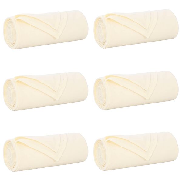 vidaXL Koce narzutowe 6 pcs Kremowy 200 x 150 cm Polar
