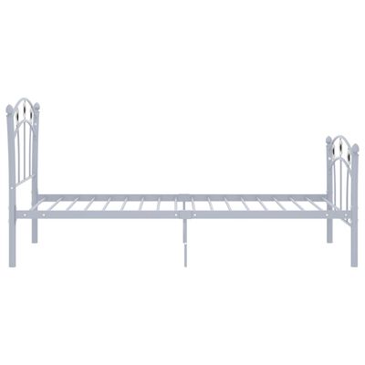 vidaXL Rama łóżka z motywem piłki nożnej, szara, metalowa, 90x200 cm