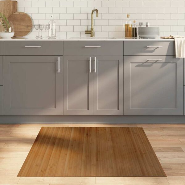 vidaXL Dywan prostokątny, brązowy, 100x100 cm, bambusowy