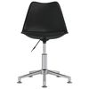 vidaXL Obrotowe krzesło biurowe, czarne, obite sztuczną sk&oacute;rą