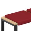 vidaXL Poduszka na ławkę 2 pcs Ekosk&oacute;ra Czerwone wino Głębokość 35 cm