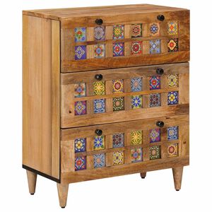 vidaXL Bufet Naturalny 60 x 33 x 75 cm Drewno z mango