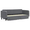 vidaXL Sofa rozsuwana z szufladami, ciemnoszara, 80x200 cm, aksamit