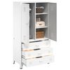 vidaXL Szafa industrialna, biała, 90x50x180 cm, metalowa