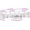 vidaXL 7-cz. zestaw wypoczynkowy do ogrodu, z poduszkami, biały, sosna