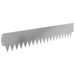 vidaXL Krawężnik do trawnika 30 pcs 103 x 20 cm metal srebrny