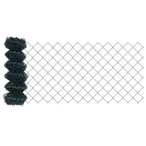 vidaXL Ogrodzenie łańcuchowe 25 x 0,6 m Stal zielony