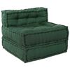 vidaXL Modułowa sofa 4 pcs Zielony tkanina