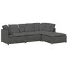 vidaXL Sofa modułowa z podn&oacute;żkiem i poduszkami Tkanina sztruksowa
