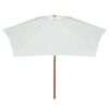 vidaXL Parasol ogrodowy, 270x270 cm, drewniany, kremowy