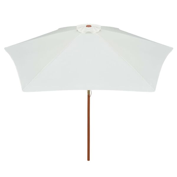 vidaXL Parasol ogrodowy, 270x270 cm, drewniany, kremowy