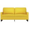 vidaXL Sofa 2-osobowa, jasnoż&oacute;łta, 140 cm, tapicerowana tkaniną