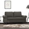 vidaXL Sofa 2-osobowa, ciemnoszary, 120 cm, tapicerowana aksamitem