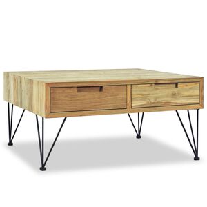 vidaXL Stolik kawowy, 80 x 80 x 40 cm, lite drewno tekowe