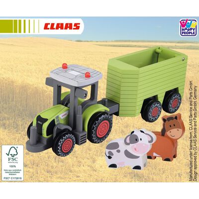 CLAAS Zabawkowy traktor z przyczepą Axion 870 + Animal, 36 cm
