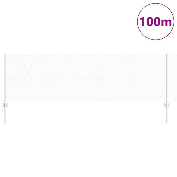 vidaXL Ogrodzenie z słupkiem Srebrny 0,8 x 100 m Stal