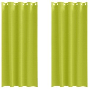 vidaXL Firany blackout z k&oacute;łkami 2 szt. zielony 225 x 140 cm Poliester