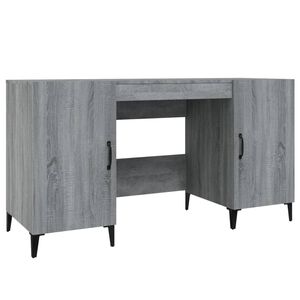 vidaXL Biurko, szary dąb sonoma, 140x50x75 cm, materiał drewnopochodny