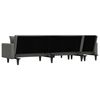 vidaXL Sofa rozkładana L, ciemnoszara, 275x140x70 cm, tkanina