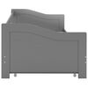 vidaXL Wysuwane łóżko, szare, drewno sosnowe, 90x200 cm