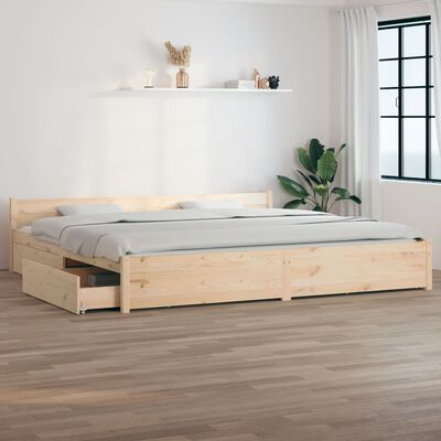 vidaXL Rama łóżka z szufladami, 180x200 cm
