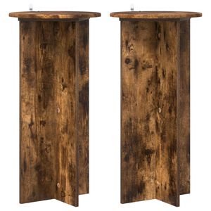 vidaXL Stojak na rośliny 2 pcs Dąb wędzony 40 x 40 x 80 cm