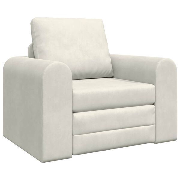vidaXL Sofa Bed Kremowy 98 x 71 x 83 cm Aksamit