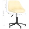 vidaXL Obrotowe krzesła stołowe, 2 szt., kremowe, aksamitne