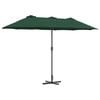 vidaXL Parasolka ogrodowa 370 x 197 x 239 cm Poliester i aluminium