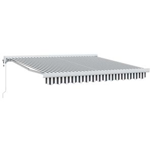 vidaXL Zwijana markiza, antracytowo-biała, 3x2,5m, tkanina i aluminium