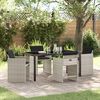 vidaXL Zestaw do jadalni w ogrodzie 5 pcs Jasnoszary polirattan