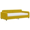 vidaXL Sofa z materacem do spania, ż&oacute;łta, 90x200 cm, aksamit