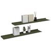 vidaXL P&oacute;łka wisząca 2 pcs Zielony oliwkowy 100 x 18 x 2,5 cm Stal
