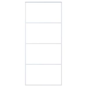 vidaXL Drzwi przesuwne, szkło ESG i aluminium, 90x205 cm, białe