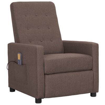 vidaXL Rozkładany fotel masujący, ułatwiający wstawanie, kolor taupe