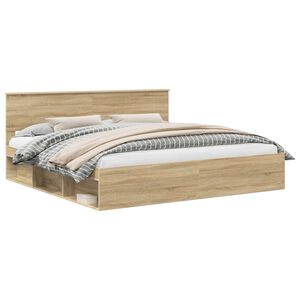 vidaXL Ramka ł&oacute;żka Sonoma 200 x 200 cm Lite drewno sosnowe