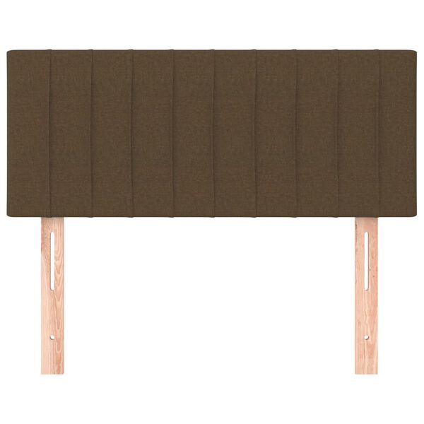 vidaXL Zagłówek do łóżka, ciemnobrązowy, 80x5x78/88 cm, tkanina