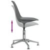 vidaXL Obrotowe krzesła stołowe, 4 szt., szare, obite sztuczną sk&oacute;rą